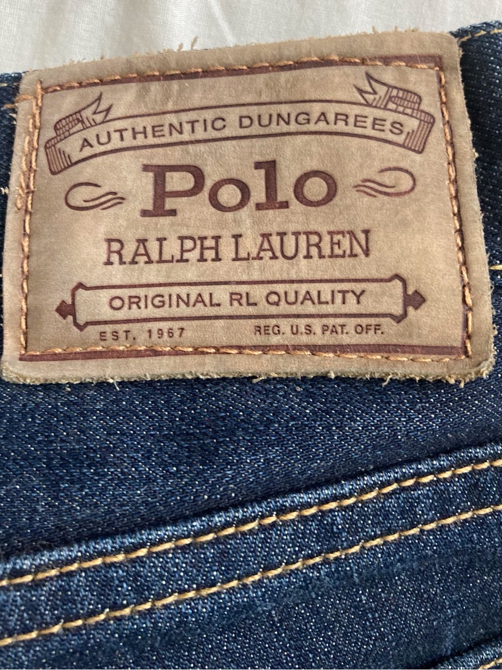 Ralph Lauren Polo Sullivan Slim Dark Wash Button Fly Jeans 32 X 30 EUC Mexico
